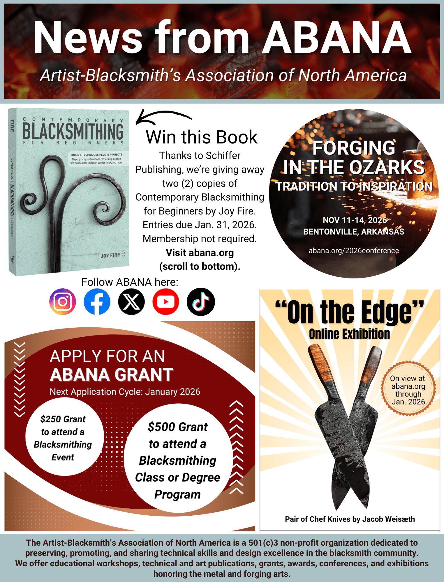 Dec 5 – Jan 31, 2026 News from ABANA